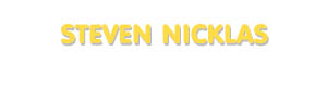 Der Vorname Steven Nicklas